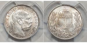 1 Крона Австро-Венгрия (1867-1918) Серебро Франц Иосиф I (1830 - 1916)