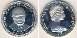1 Крона Остров Мэн Серебро Елизавета II (1926-2022)