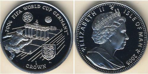 1 Крона Остров Мэн Серебро Елизавета II (1926-2022)