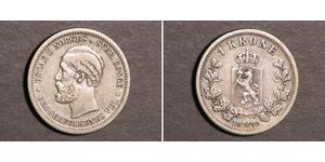 1 Крона United Kingdoms of Sweden and Norway (1814-1905) Срібло Оскар II (1829-1907)