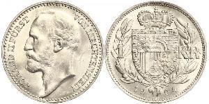 1 Крона Ліхтенштейн (1719 - ) Срібло Johann II, Prince of Liechtenstein (1840-1929)