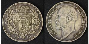 1 Крона Ліхтенштейн (1719 - ) Срібло Johann II, Prince of Liechtenstein (1840-1929)