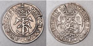 1 Крона / 4 Марка Данія Срібло Фредерік III (король Данії) (1609 -1670)