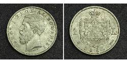 1 Лей Королівство Румунія (1881-1947) Срібло Carol I of Romania (1839 - 1914)