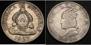 1 Лемпира Гондурас (1821 - ) Серебро 