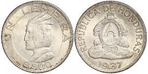 1 Лемпира Гондурас (1821 - ) Серебро 