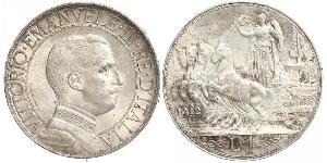 1 Лира Kingdom of Italy (1861-1946) Серебро Виктор Эммануил III (1869 - 1947)