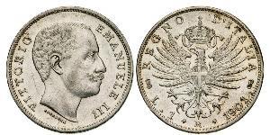 1 Лира Kingdom of Italy (1861-1946) Серебро Виктор Эммануил III (1869 - 1947)