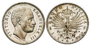 1 Лира Kingdom of Italy (1861-1946) Серебро Виктор Эммануил III (1869 - 1947)