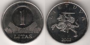 1 Лит Литва (1991 - ) Никель/Медь 
