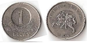 1 Лит Литва (1991 - ) Никель/Медь 