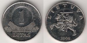 1 Лит Литва (1991 - ) Никель/Медь 