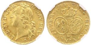 1 Луидор Королевство Франция (843-1791) Золото Людовик XV (1710-1774)