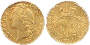 1 Луидор Королевство Франция (843-1791) Золото Людовик XV (1710-1774)