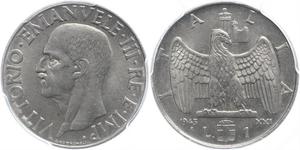 1 Ліра Kingdom of Italy (1861-1946) Залізо 