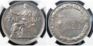 1 Ліра Kingdom of Italy (1861-1946) Нікель 