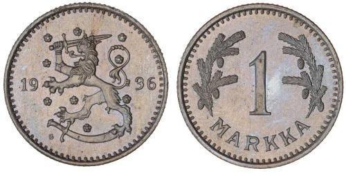 1 Марка Финляндия (1917 - ) Никель 