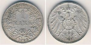 1 Марка Германская империя (1871-1918) Серебро Wilhelm II, German Emperor (1859-1941)