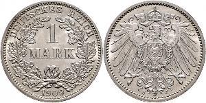 1 Марка Германская империя (1871-1918) Серебро Wilhelm II, German Emperor (1859-1941)