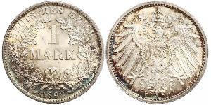 1 Марка Германская империя (1871-1918) Серебро Wilhelm II, German Emperor (1859-1941)