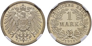 1 Марка Германская империя (1871-1918) Серебро Wilhelm II, German Emperor (1859-1941)
