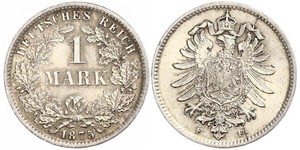 1 Марка Германская империя (1871-1918) Серебро 