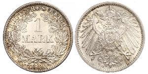 1 Марка Германская империя (1871-1918) Серебро Wilhelm II, German Emperor (1859-1941)