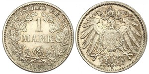 1 Марка Германская империя (1871-1918) Серебро Wilhelm II, German Emperor (1859-1941)