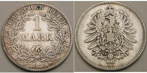 1 Марка Германская империя (1871-1918) Серебро 