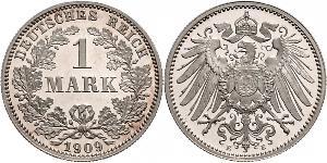 1 Марка Германская империя (1871-1918) Серебро Wilhelm II, German Emperor (1859-1941)