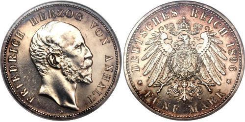1 Марка Ангальт-Дессау (1603 -1863) Срібло Frederick I, Duke of Anhalt (1831-1904)