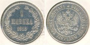 1 Марка Велике князівство Фінляндське (1809 - 1917) Срібло Микола II (1868-1918)