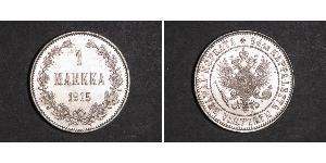 1 Марка Велике князівство Фінляндське (1809 - 1917) Срібло Микола II (1868-1918)