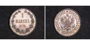 1 Марка Велике князівство Фінляндське (1809 - 1917) Срібло Микола II (1868-1918)