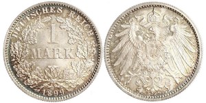 1 Марка Німецька імперія (1871-1918) Срібло Wilhelm II, German Emperor (1859-1941)