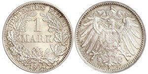 1 Марка Німецька імперія (1871-1918) Срібло Wilhelm II, German Emperor (1859-1941)