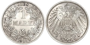 1 Марка Німецька імперія (1871-1918) Срібло Wilhelm II, German Emperor (1859-1941)