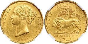 1 Мухр Британська Індія (1858-1947) Золото Вікторія (1819 - 1901)