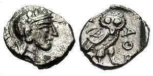 1 Обол Древняя Греция (1100BC-330) Серебро 