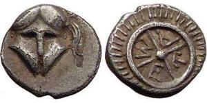 1 Обол Древняя Греция (1100BC-330) Серебро 