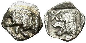 1 Обол Древняя Греция (1100BC-330) Серебро 