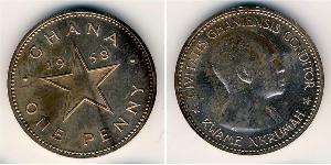 1 Пенни Ghana (1957 - ) Бронза 