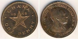 1 Пенни Ghana (1957 - ) Бронза 