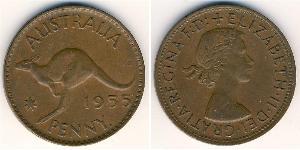 1 Пенни Австралия (1939 - ) Бронза Елизавета II (1926-2022)