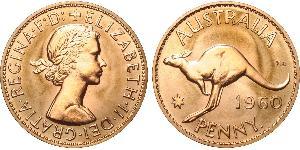 1 Пенни Австралия (1939 - ) Бронза Елизавета II (1926-2022)
