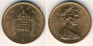 1 Пенни Великобритания (1922-) Бронза Елизавета II (1926-2022)
