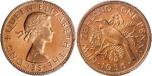 1 Пенни Новая Зеландия Бронза Елизавета II (1926-2022)