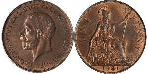 1 Пенни Соединённое королевство Великобритании и Ирландии (1801-1922) Бронза Георг V (1865-1936)