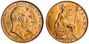 1 Пенни Соединённое королевство Великобритании и Ирландии (1801-1922) Бронза Эдуард VII (1841-1910)