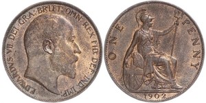 1 Пенни Соединённое королевство Великобритании и Ирландии (1801-1922) Бронза Эдуард VII (1841-1910)